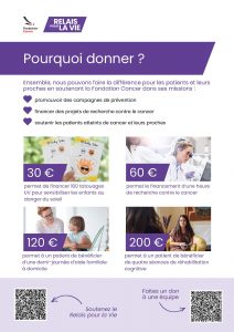 Pourquoi faire un don pour le Relais pour la Vie ?